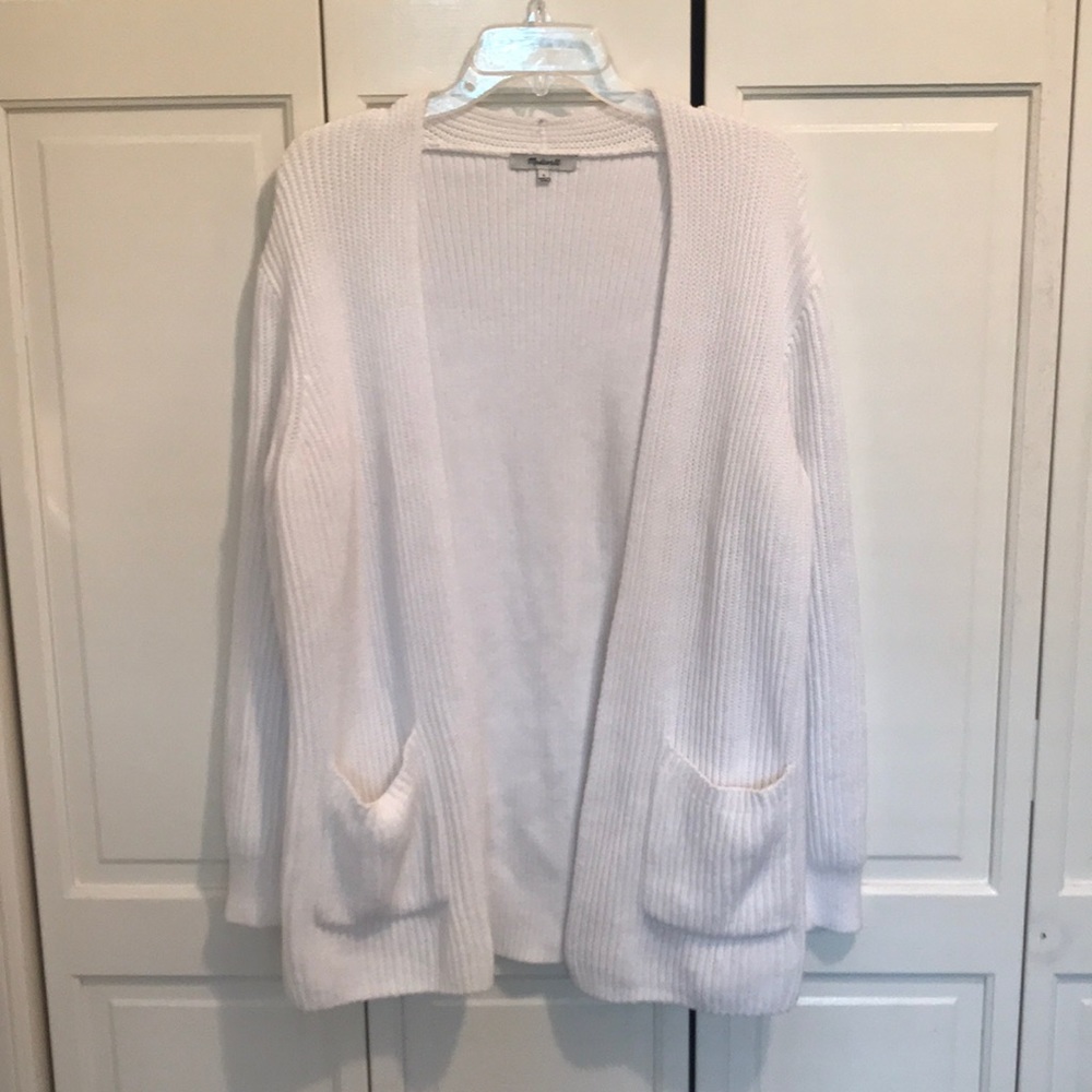 Madewell white cardigan